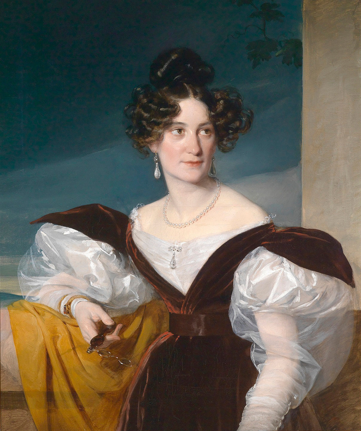 Portrait of Amalie Klein, nee von Henikstein, vintage artwork by Friedrich von Amerling, A3 (16x12") Poster Print