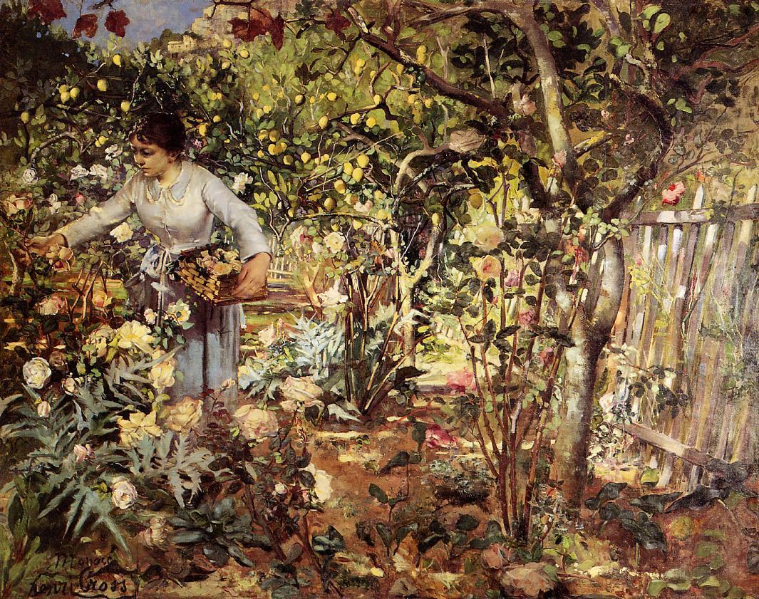 Corner of the Garden in Monaco by Henri-Edmond Cross,A3(16x12")Poster