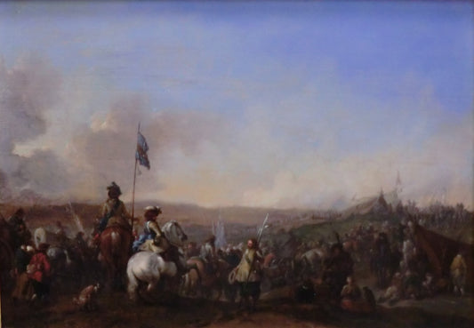 Army on the March, vintage artwork by Philips Wouwerman, 12x8" (A4) Poster