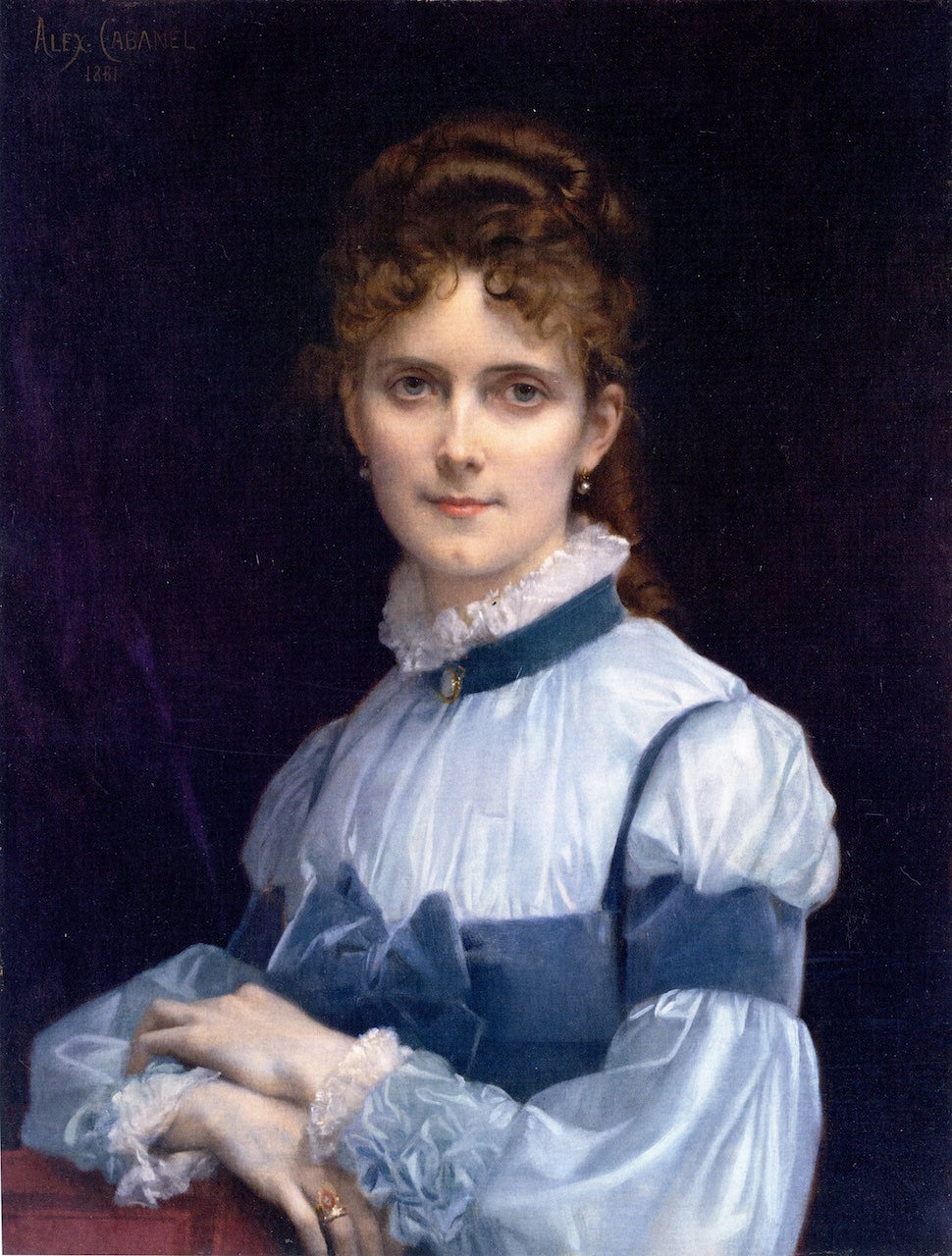 Fanny Clapp, vintage artwork by Alexandre Cabanel, 12x8" (A4) Poster