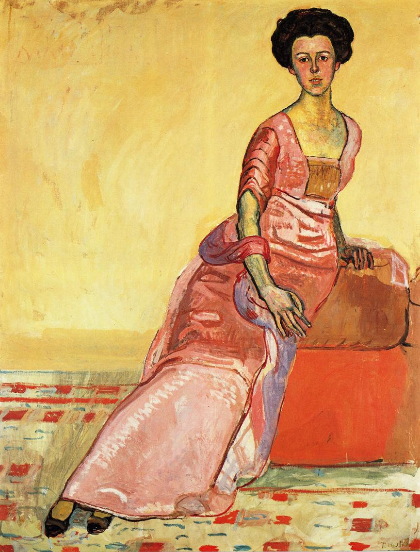 Portrait of Gertrud Muller, vintage artwork by Ferdinand Hodler, 12x8" (A4) Poster
