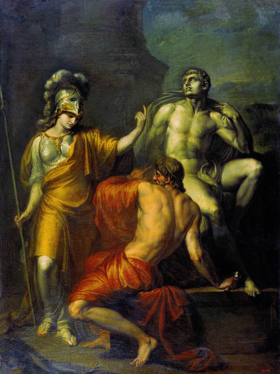 Prometheus Modeling Man with Clay, vintage artwork by Ivan Akimov, 12x8" (A4) Poster