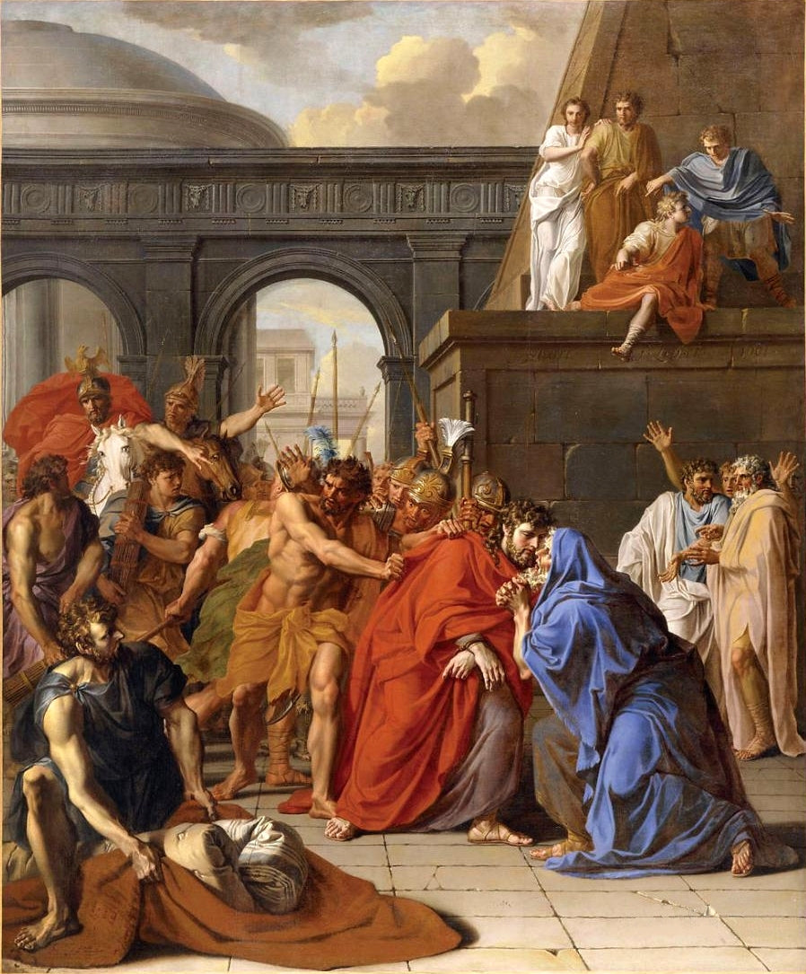 The Martyrdom of James, Son of Zebedee, vintage artwork by Noël Coypel I, 12x8" (A4) Poster