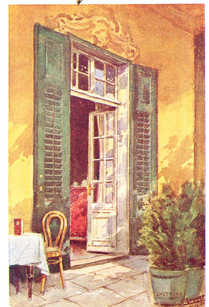 Lusthaus am Prater Wien, vintage artwork by Ernst Graner, 12x8" (A4) Poster