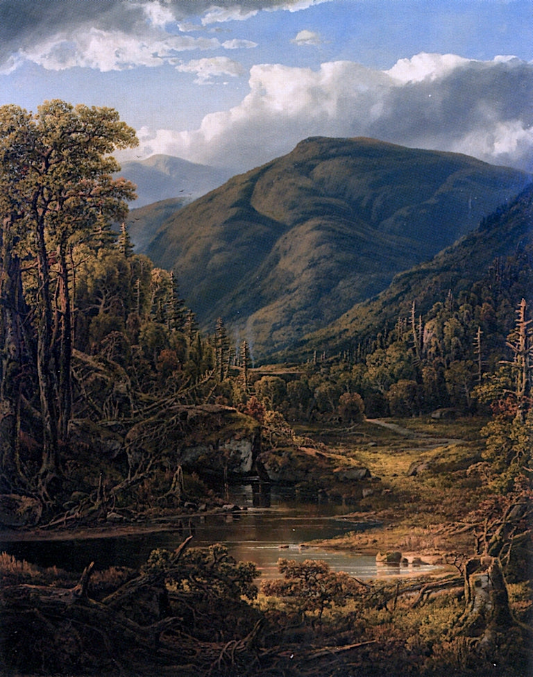 Extensive Mountain Vista, vintage artwork by William Louis Sonntag, Sr, 12x8" (A4) Poster