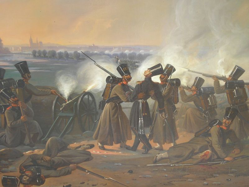 Battle of Tykocin, vintage artwork by Robert Wilhelm Ekman, A3 (16x12") Poster Print