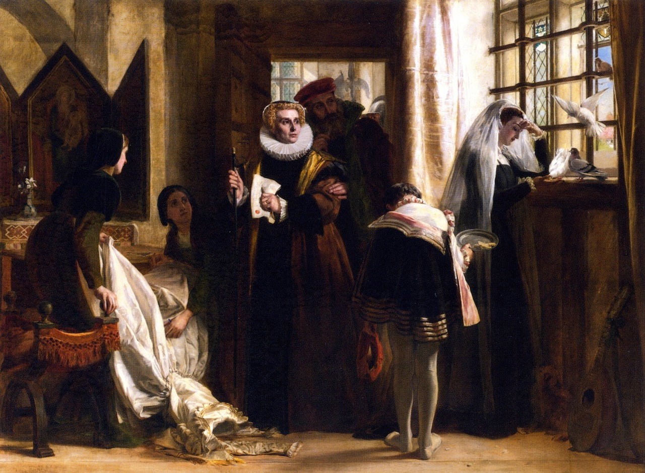 Mary Queen of Scots in Captivity, vintage artwork by John Callcott Horsley, A3 (16x12") Poster Print