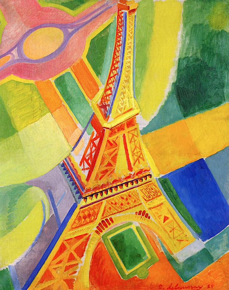 The Eiffel Tower, vintage artwork by Robert Delaunay, 12x8" (A4) Poster