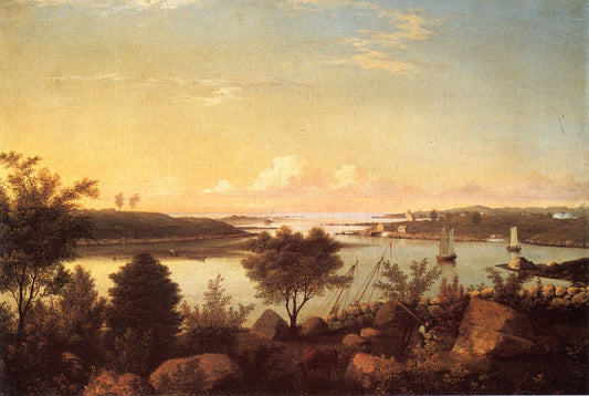 The Annisquam River Looking Toward Ipswich Bay, vintage artwork by Fitz Henry Lane, A3 (16x12") Poster Print