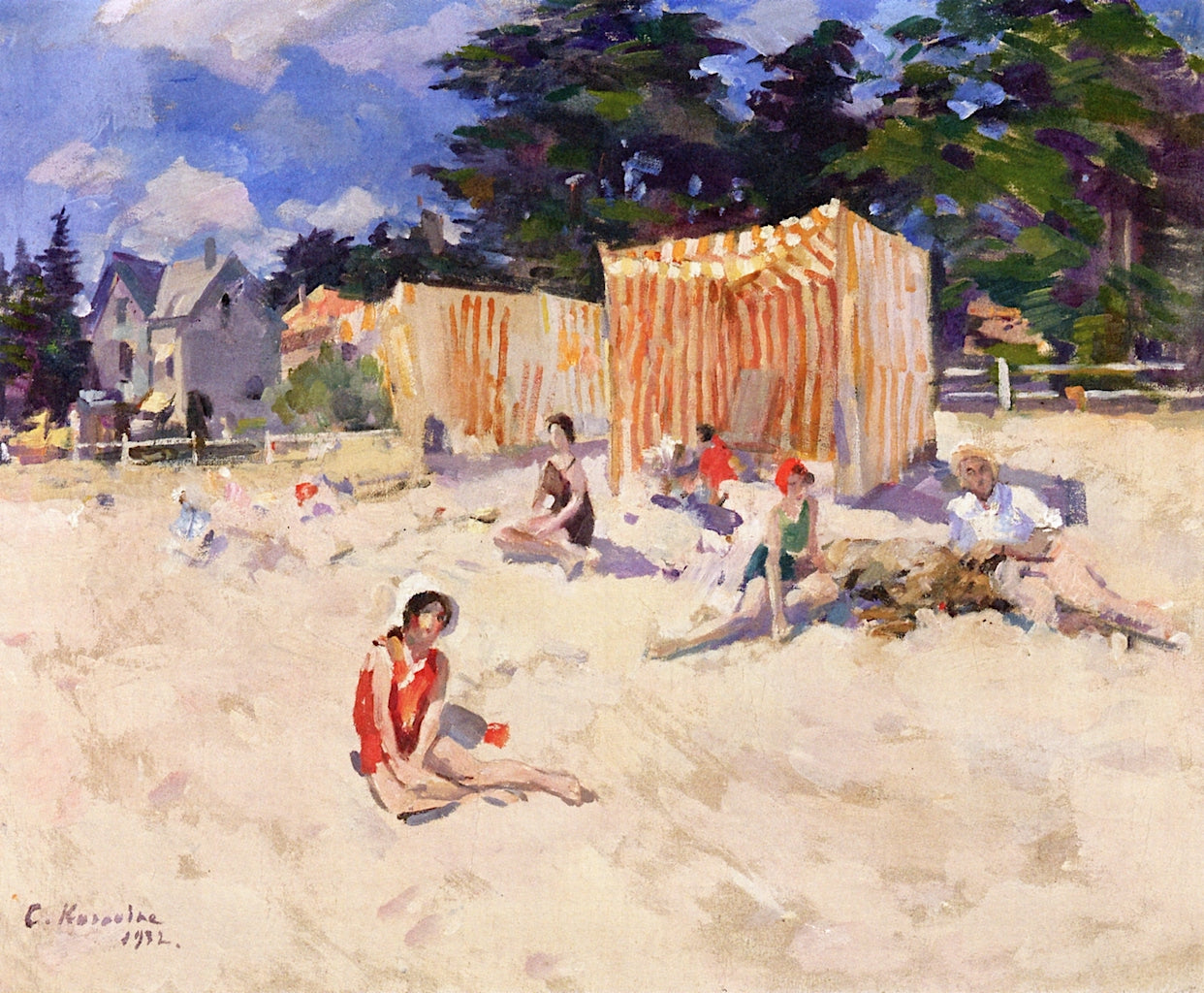 At the Beach by Constantin Alexeevich Korovin,A3(16x12")Poster