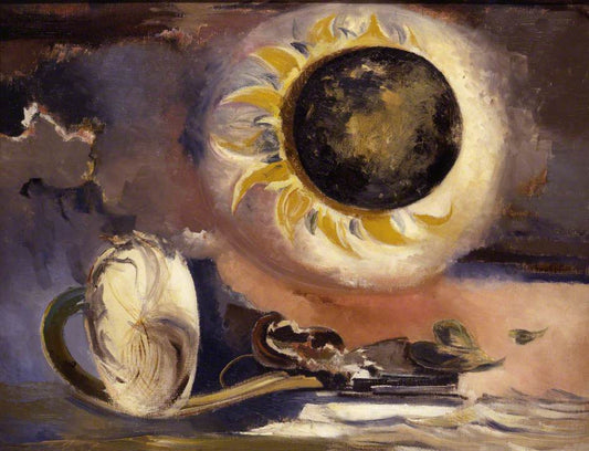 Eclipse of the Sunflower, vintage artwork by Paul Nash, 12x8" (A4) Poster