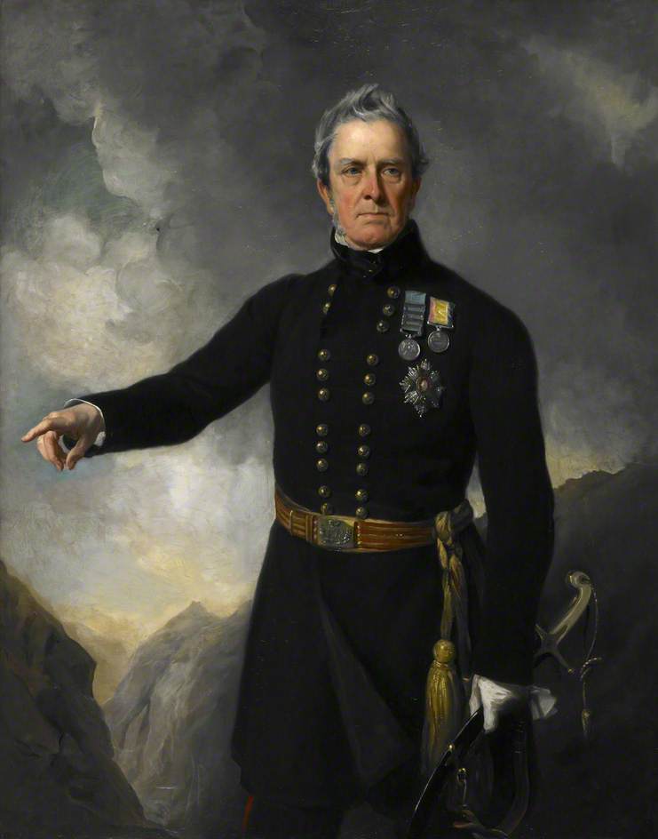 Lieutenant General Sir George Pollock, vintage artwork by Sir Francis Grant, P.R.A., A3 (16x12") Poster Print