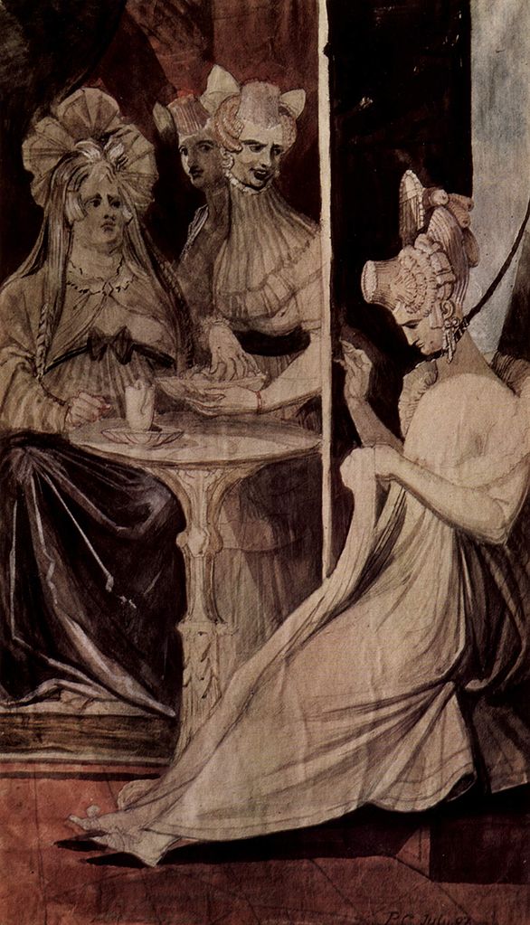 La debutante, vintage artwork by Johann Heinrich Füseli, 12x8" (A4) Poster