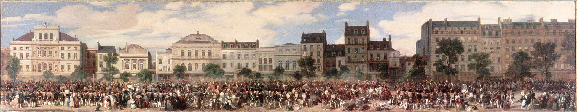 Attentat de Fieschi, vintage artwork by Eugene Louis Lami, A3 (16x12") Poster Print