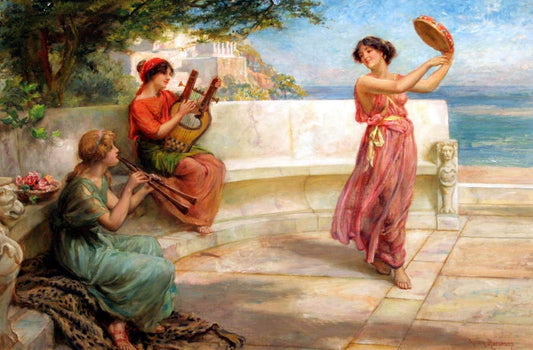 A Classical Recital, vintage artwork by Francis Sidney Muschamp, 12x8" (A4) Poster