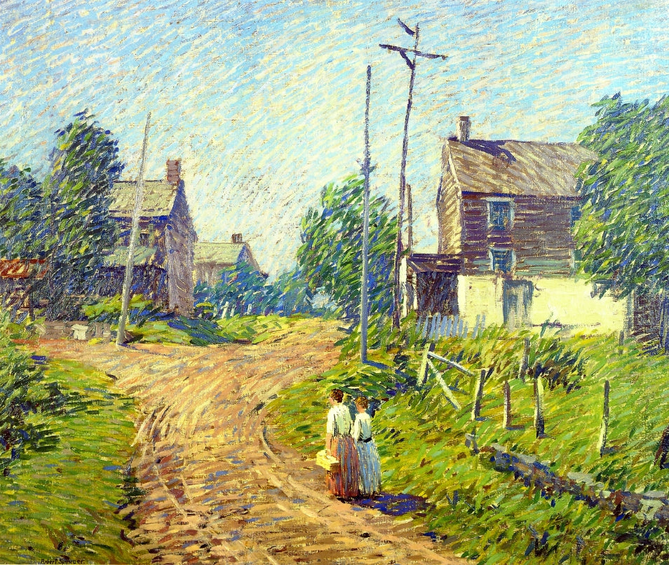 Crossroad, vintage artwork by Robert Spencer, 12x8" (A4) Poster