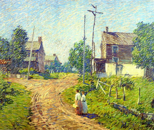 Crossroad, vintage artwork by Robert Spencer, 12x8" (A4) Poster