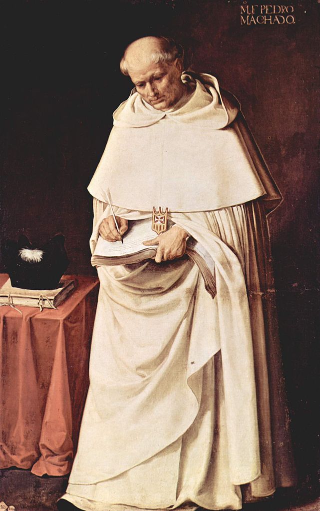 Fra Pedro Machado, vintage artwork by Francisco de Zurbarán, 12x8" (A4) Poster