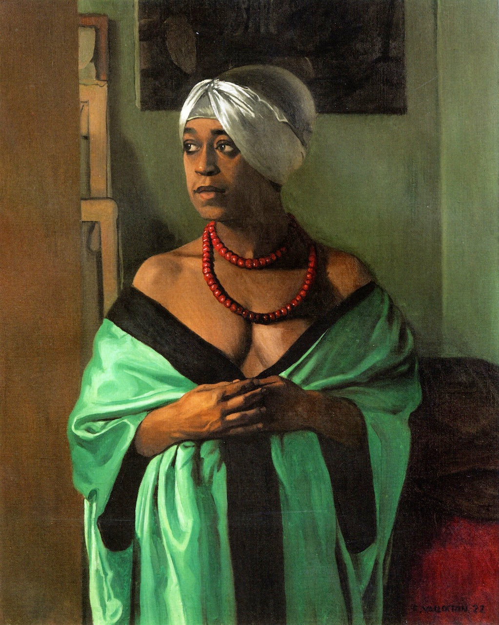 Aïcha, vintage artwork by Felix Vallotton, 12x8" (A4) Poster