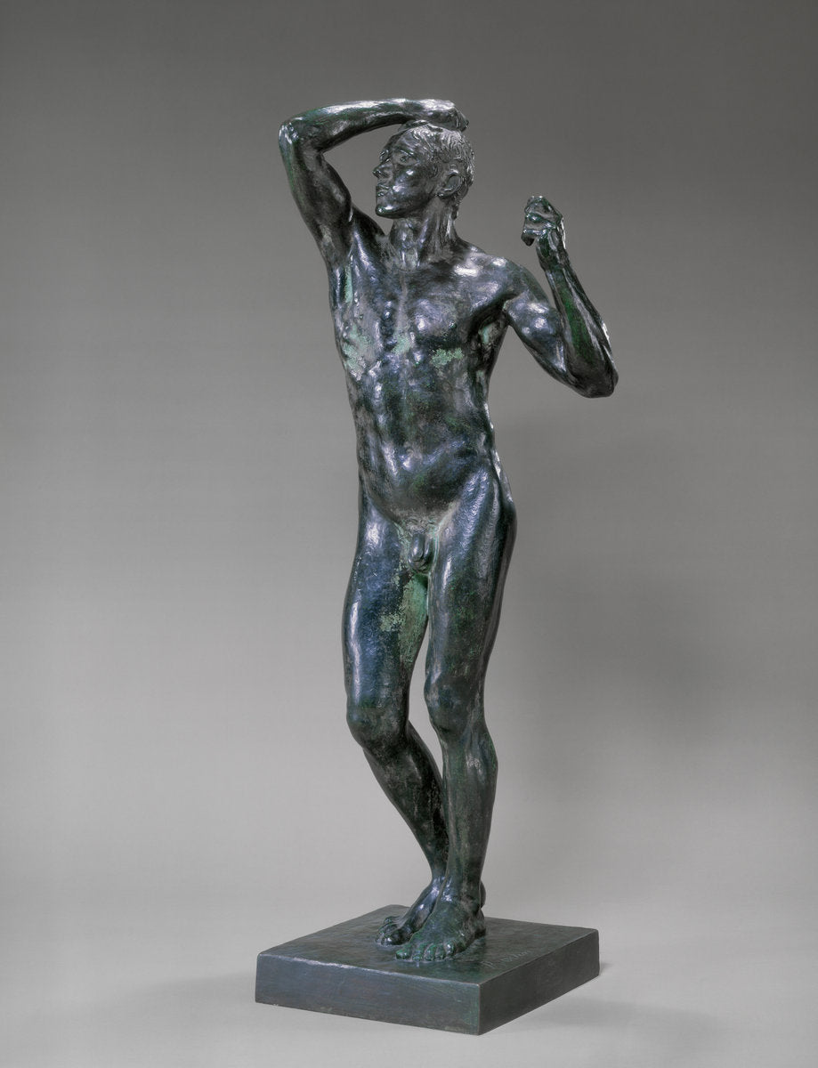L'Age de l'airain (The Age of Bronze), vintage artwork by Auguste Rodin, 12x8" (A4) Poster