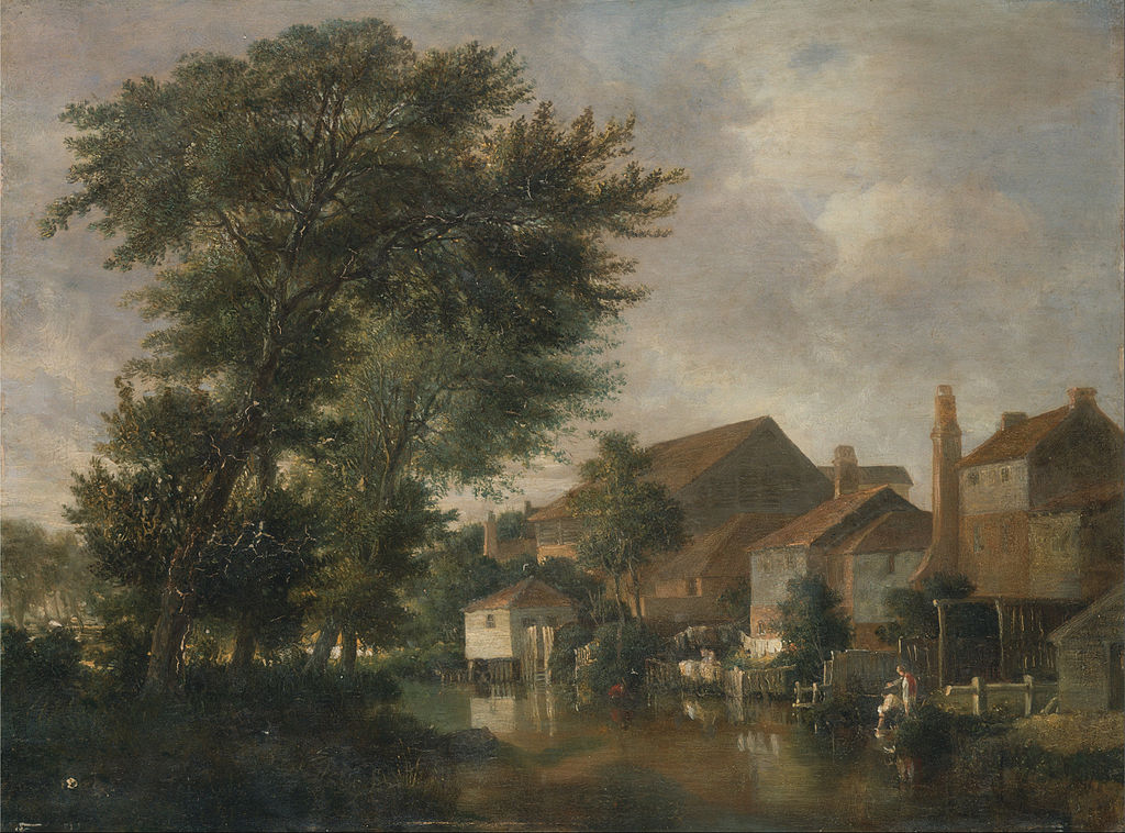 The River Wensum, Norwich, vintage artwork by John Crome, 12x8" (A4) Poster