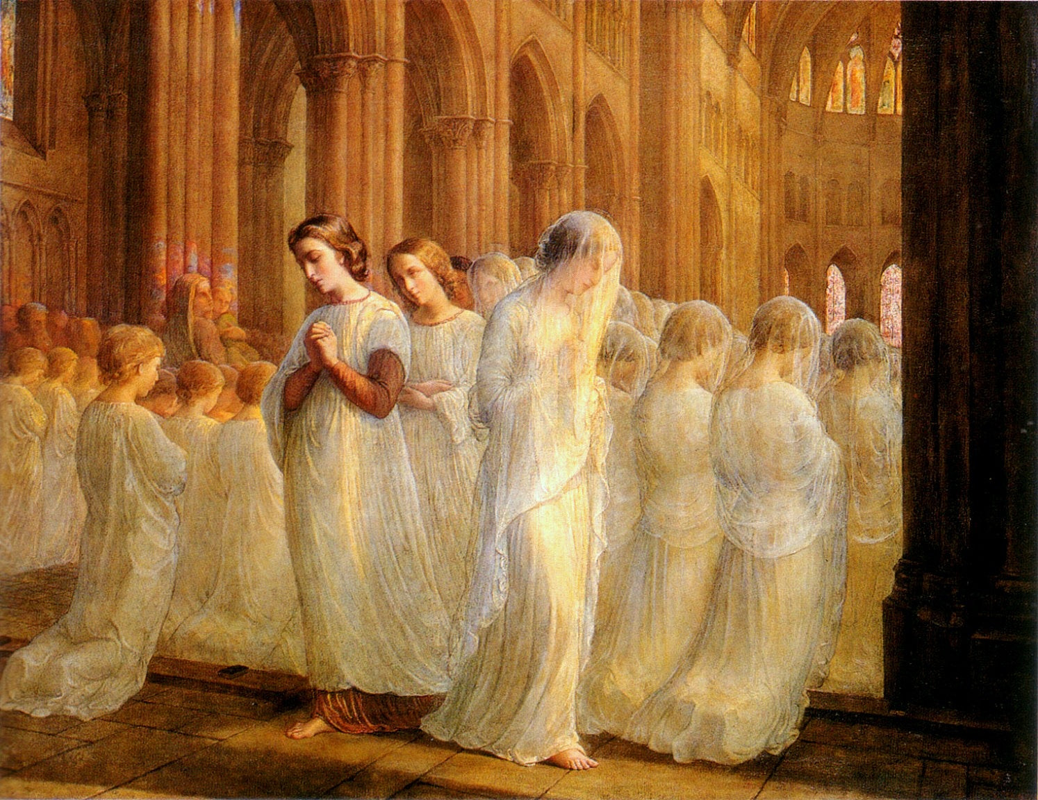 Poem of the Soul 10, Première Communion, vintage artwork by Louis Janmot, A3 (16x12") Poster Print