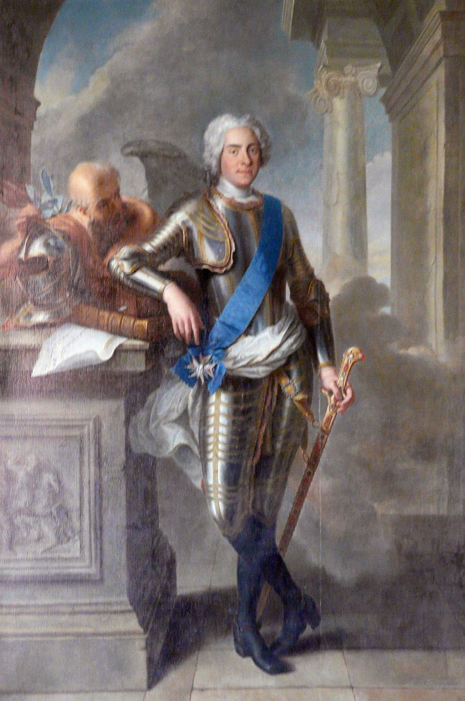Jan Jerzy Kawaler Saski, vintage artwork by Louis de Silvestre, 12x8" (A4) Poster