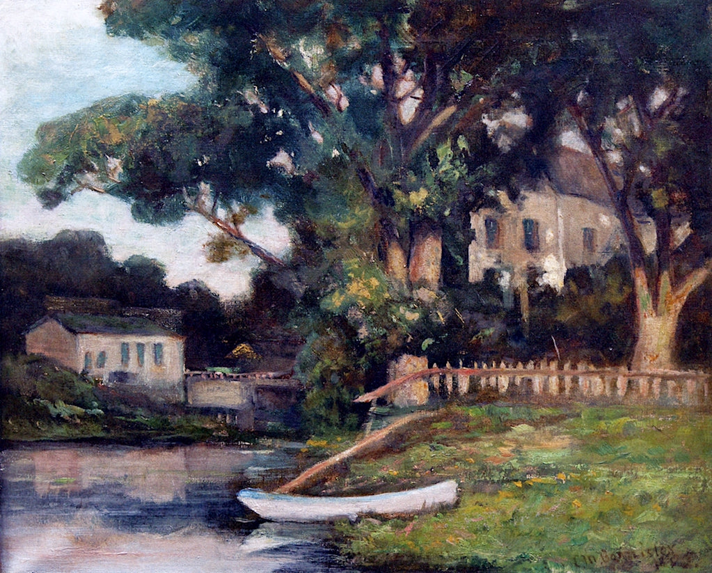 At the Pawtuxet, vintage artwork by Edward Mitchell Bannister, 12x8" (A4) Poster