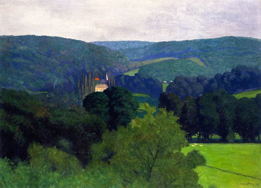 The Chateau de Barneville, vintage artwork by Felix Vallotton, 12x8" (A4) Poster