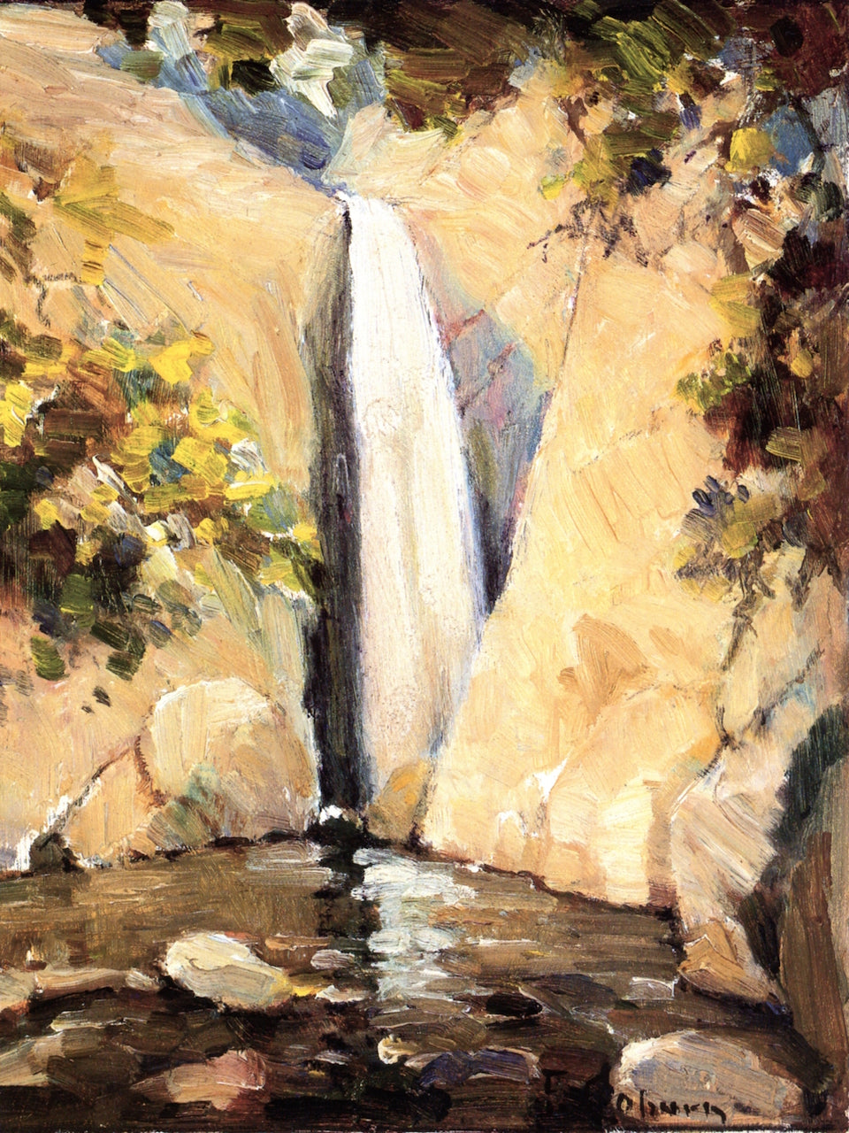 Tahquiz Waterfall, Palm Springs, Cal. by Frank Coburn,A3(16x12")Poster