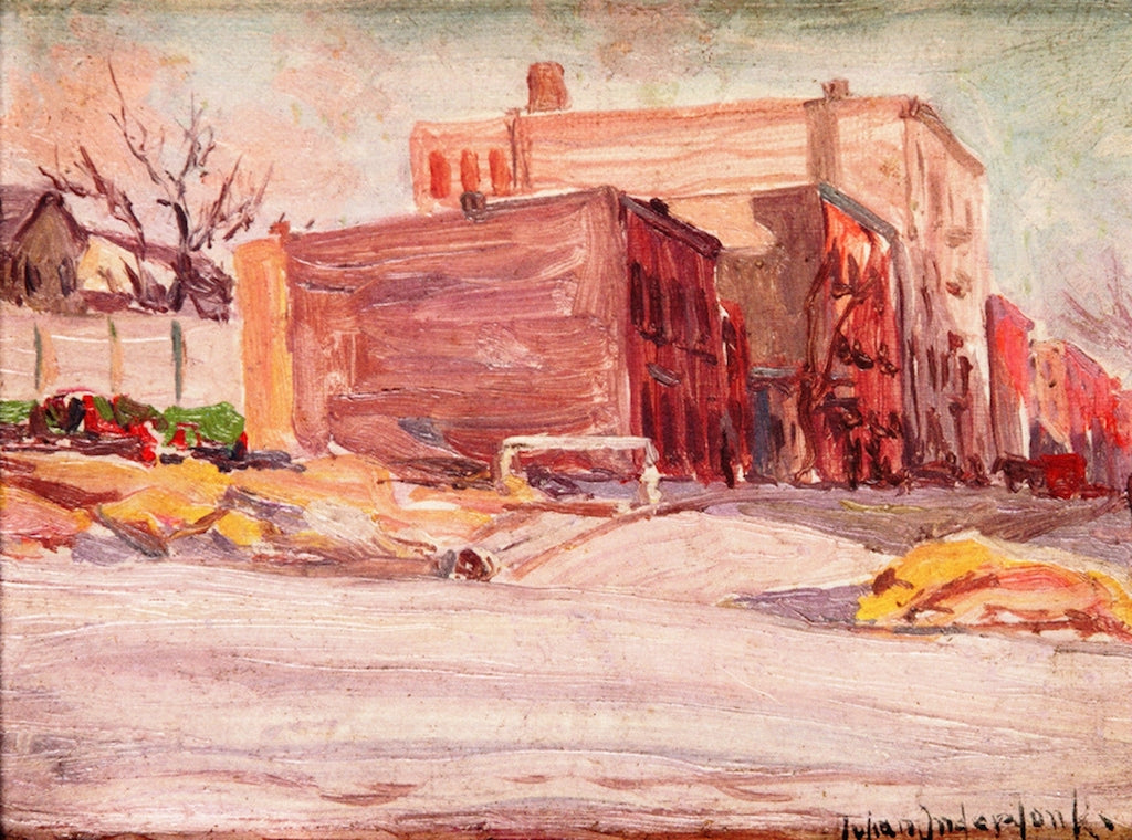 Foot of 52nd Street at Hudson Park, vintage artwork by Julian Onderdonk, 12x8" (A4) Poster
