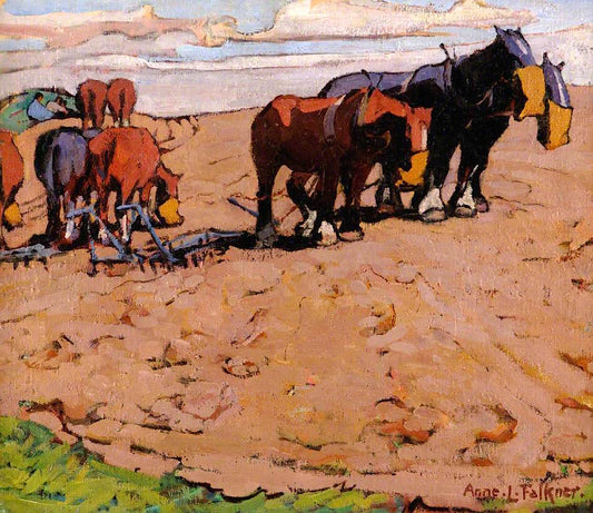 The Lunch Hour, vintage artwork by Anne Louise Falkner, 12x8" (A4) Poster
