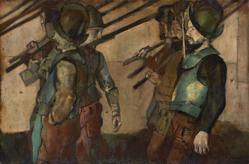 rangs de soldats du cortege de lescalade by Ferdinand Hodler,A3(16x12")Poster