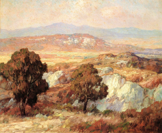 Distant Hills, vintage artwork by Maurice Braun, 12x8" (A4) Poster