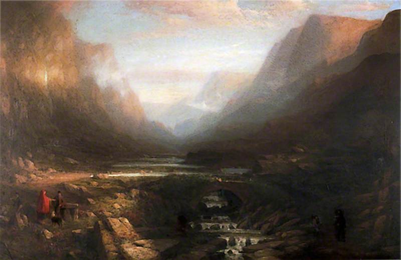 Clearing after Rain, Pont Hoogan, vintage artwork by William James Müller, A3 (16x12") Poster Print