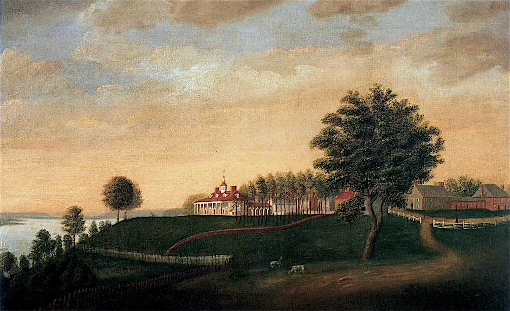 The East Front of Mount Vernon, vintage artwork by Edward Savage, 12x8" (A4) Poster