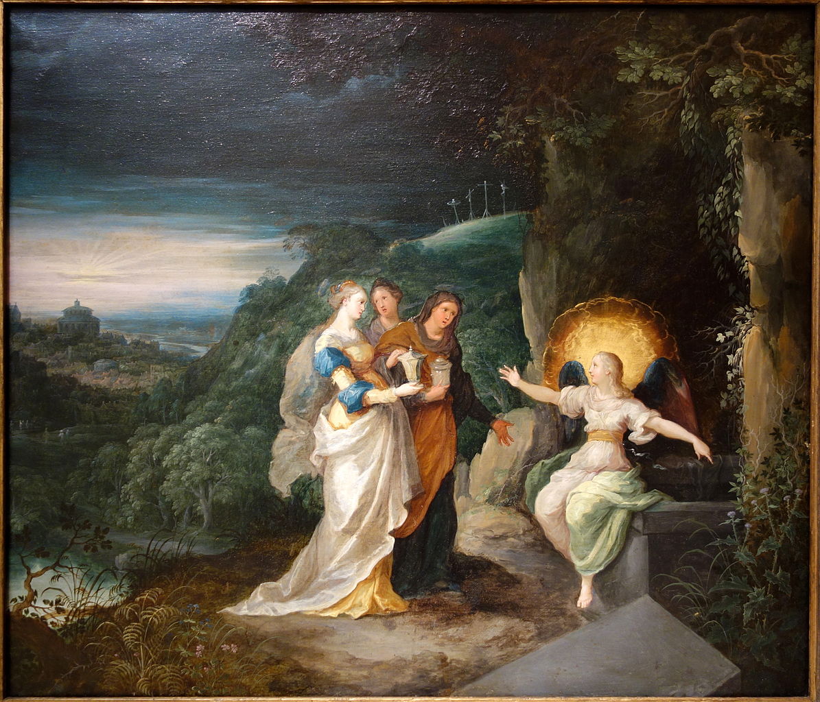 The Marys at the Tomb, vintage artwork by Frans Francken the Younger, 12x8" (A4) Poster