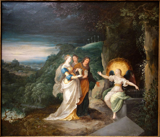 The Marys at the Tomb, vintage artwork by Frans Francken the Younger, 12x8" (A4) Poster