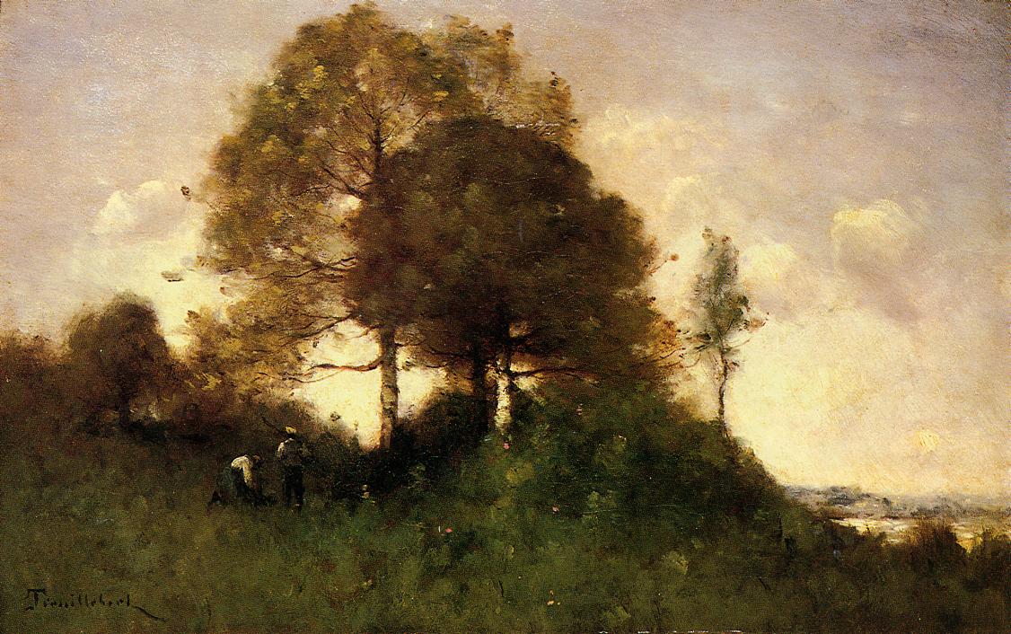 Faggot Gatherers, vintage artwork by Paul-Desire Trouillebert, 12x8" (A4) Poster