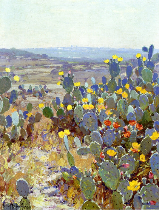 Landscape with Caсti, vintage artwork by Julian Onderdonk, 12x8" (A4) Poster