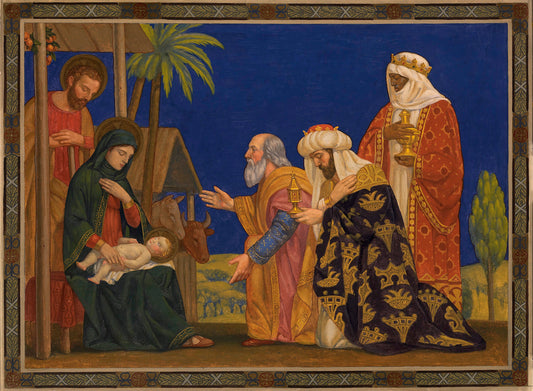 The Magi, vintage artwork by Henry Siddons Mowbray, 12x8" (A4) Poster