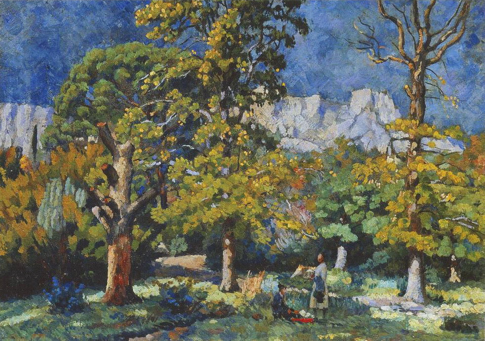 Crimea. Park in Alupka by Ilya Mashkov,16x12(A3) Poster