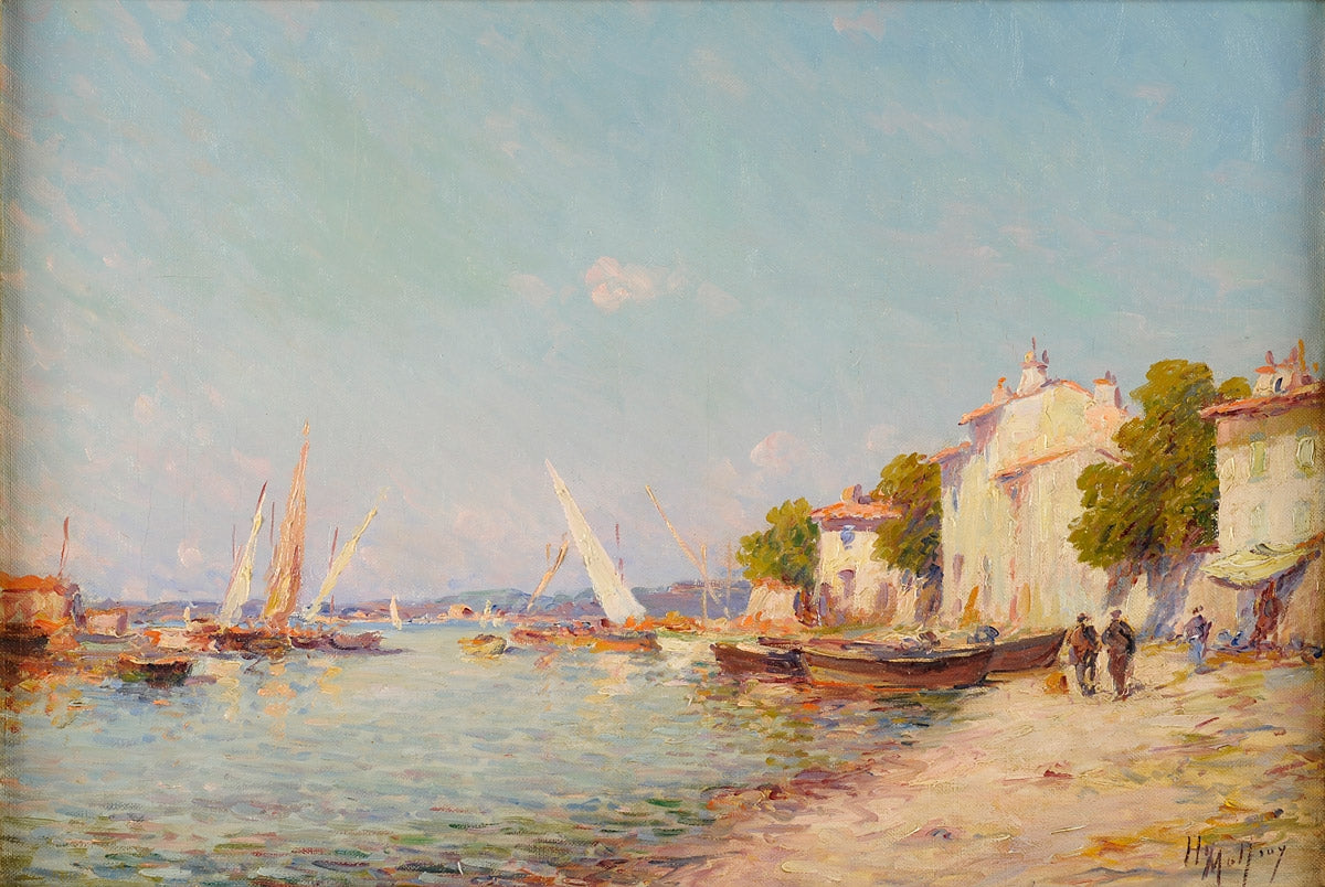 The Port of Martigues, vintage artwork by Henry Malfroy-Savigny, 12x8" (A4) Poster
