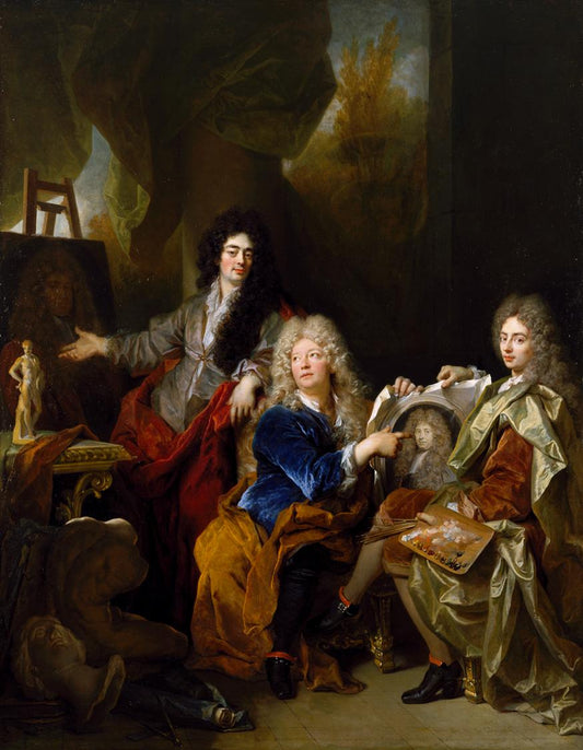 The Artist in his Studio, vintage artwork by Nicolas de Largillière, 12x8" (A4) Poster
