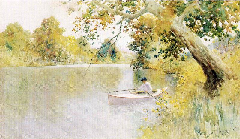 The North Elkhorn Mill Pond by Paul Sawyier,A3(16x12")Poster