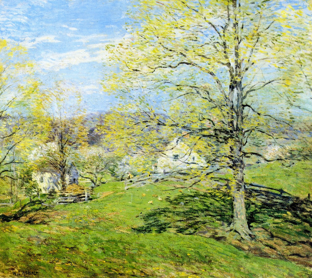 The Breath of Spring, vintage artwork by Willard Leroy Metcalf, 12x8" (A4) Poster