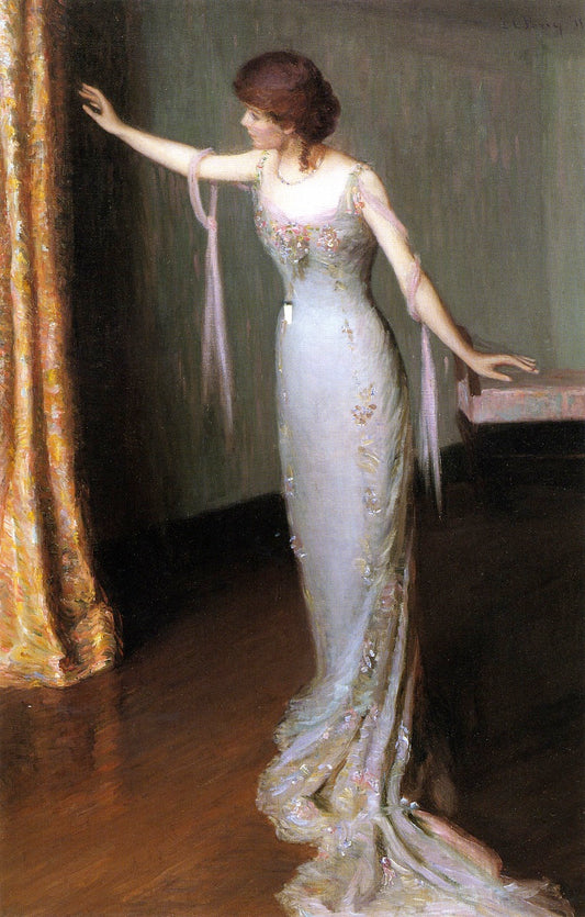 Lady in an Evening Dress, vintage artwork by Lilla Cabot Perry, 12x8" (A4) Poster