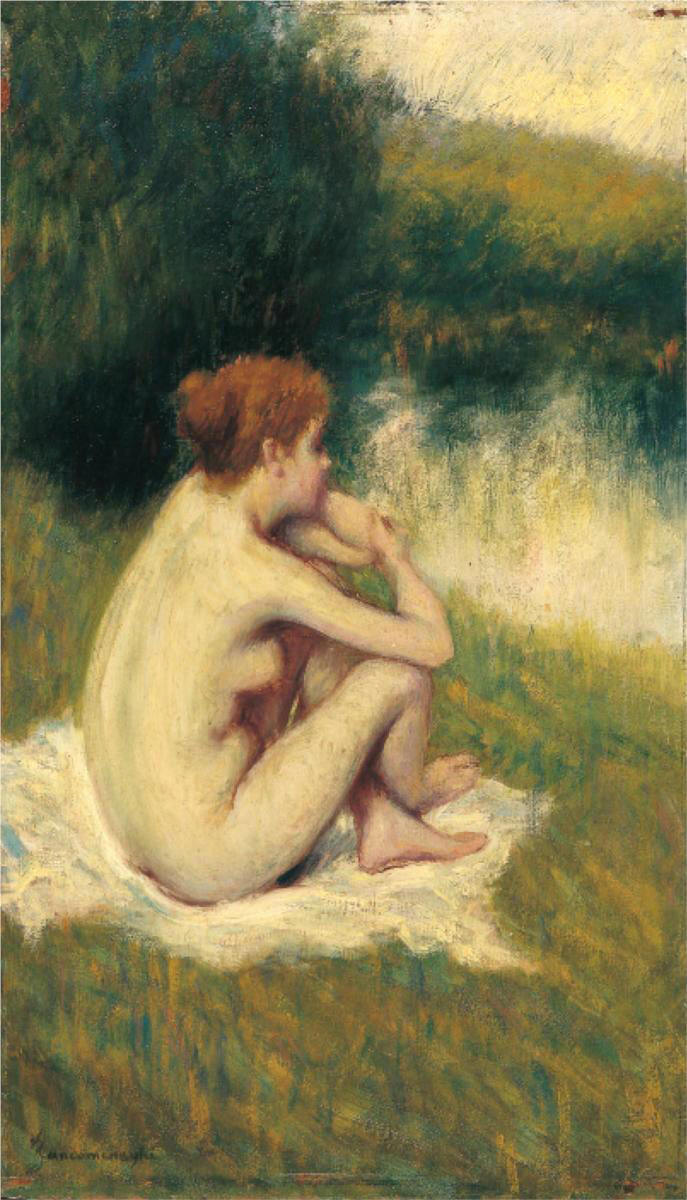 After Bath, vintage artwork by Federico Zandomeneghi, 12x8" (A4) Poster