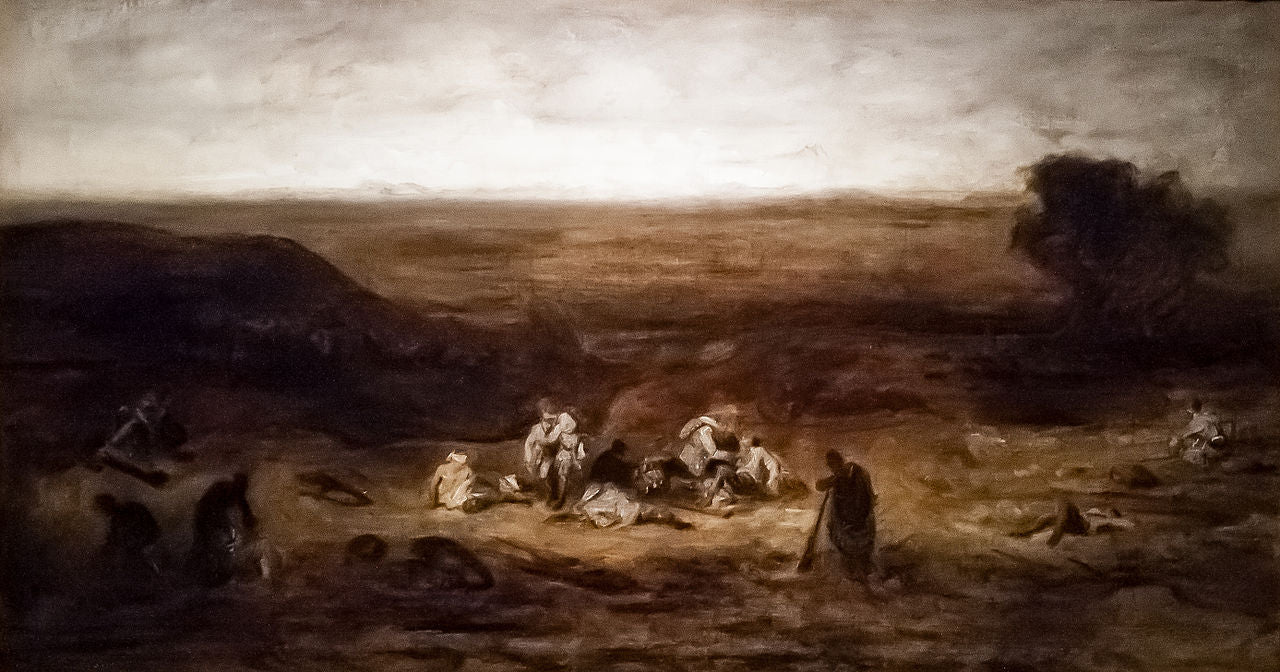 The Battlefield of Isaszeg, vintage artwork by Mihály Munkácsy, 12x8" (A4) Poster