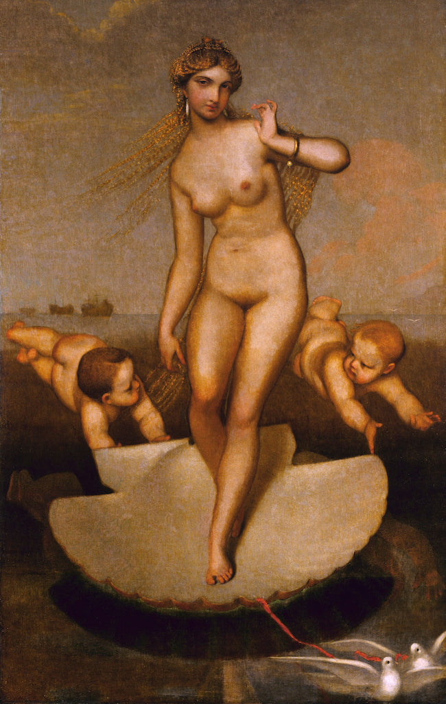 Venus Guiding Eneas and the Trojans to the Latin Shore, vintage artwork by William Page, A3 (16x12") Poster Print